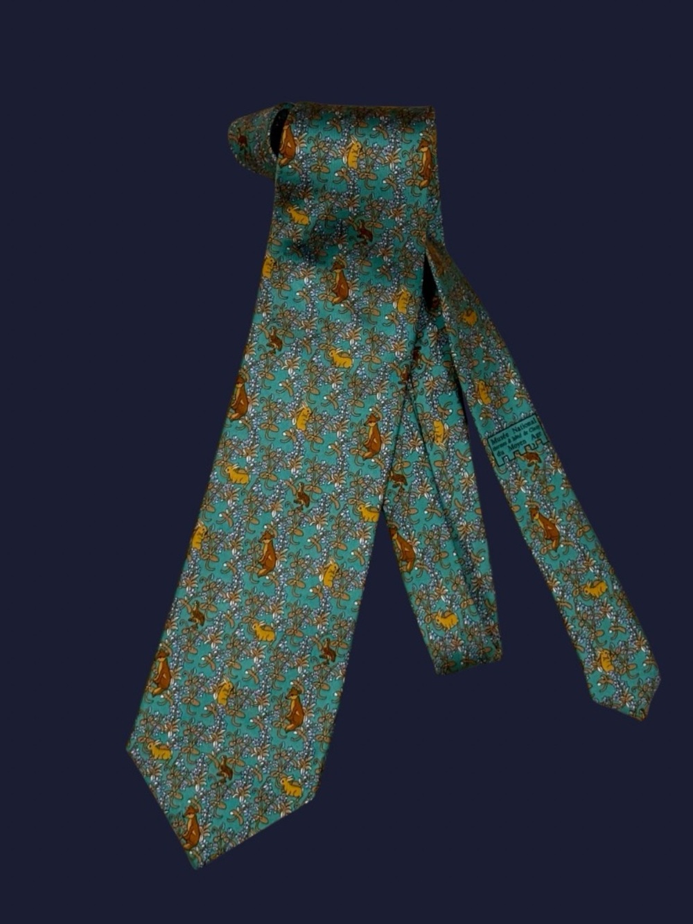 Réunion des Musées Nationaux Teal Fox and Rabbit Tie